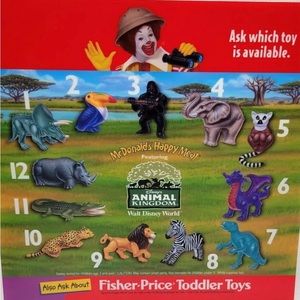 Vintage McDonald's Happy Meal Toy Set - Disney Animal Kingdom